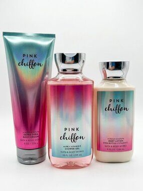 PINK CHIFFON BBW Set 💕 3-Piece Body Care Bundle (Rare)